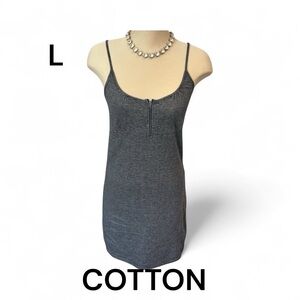 NEW JACK BY BB DAKOTA Summer Cotton Dress Size L Adjustable Spaghetti Straps